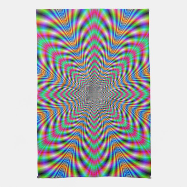 Star Psychedelic Kitchen Towel (Vertical)