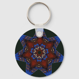 Star Quilt Key Ring