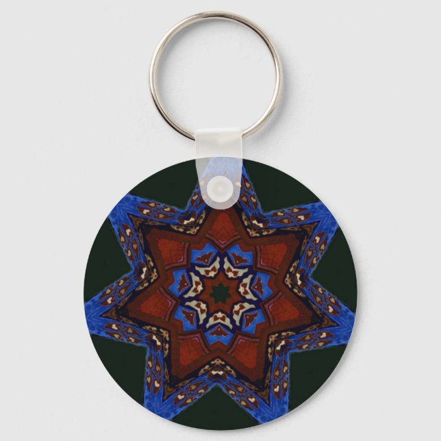 Star Quilt Key Ring (Front)