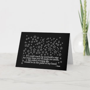 Star Quote Black and White Greeting Card
