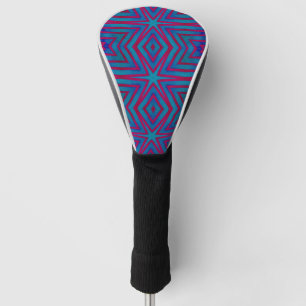 Star Red and Blue Geometric Golf Head Cover
