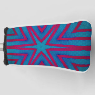 Star Red and Blue Geometric Golf Head Cover