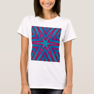 Star Red and Blue Geometric T-Shirt