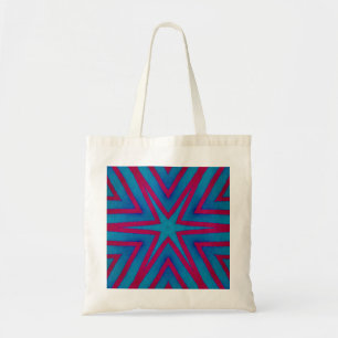 Star Red and Blue Geometric Tote Bag