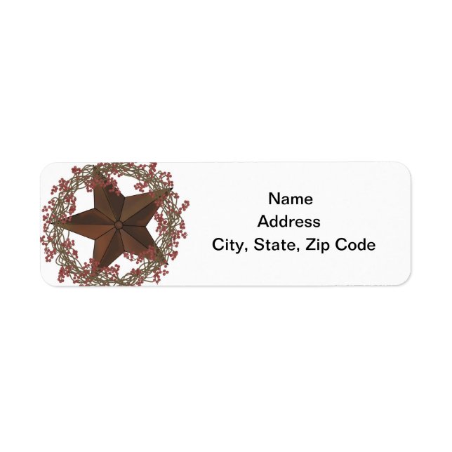 Star Return Address Label (Front)