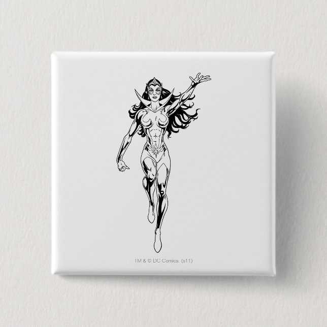 Star Sapphire 6 15 Cm Square Badge (Front)