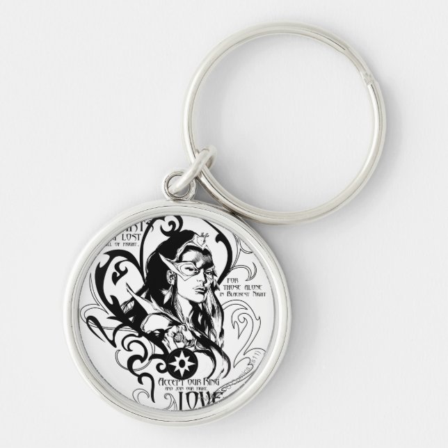 Star Sapphire Graphic 2 Key Ring (Front)