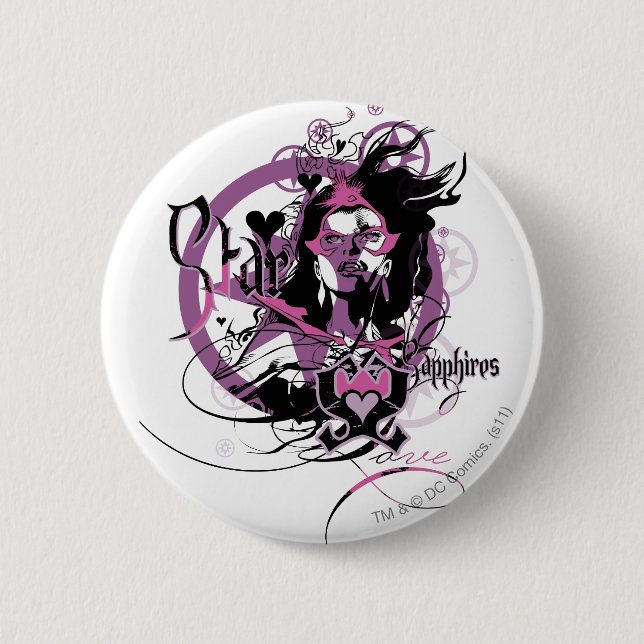 Star Sapphire Graphic 6 6 Cm Round Badge (Front)