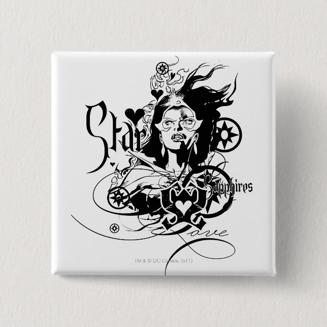 Star Sapphire Graphic 7 15 Cm Square Badge (Front)