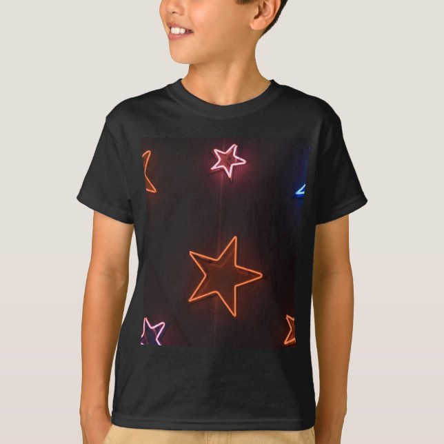 Star shaped neon lights T-Shirt (Front)
