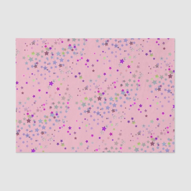 Star Shine Party Stars Party stars! pink Tissue Paper (Front)