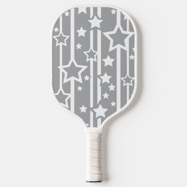 Star Shower Silver Grey Pickleball Paddle (Front)