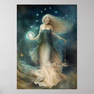 Star sign Libra Goddess, celestial being, zodiac