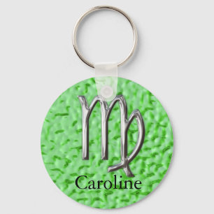 Star Sign Virgo  Zodiac Personalised Key Chain