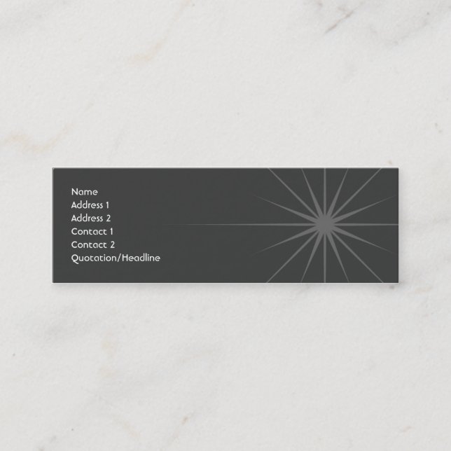 Star - Skinny Mini Business Card (Front)