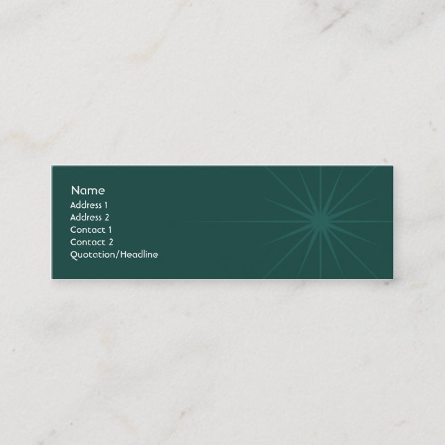 Star - Skinny Mini Business Card (Front)