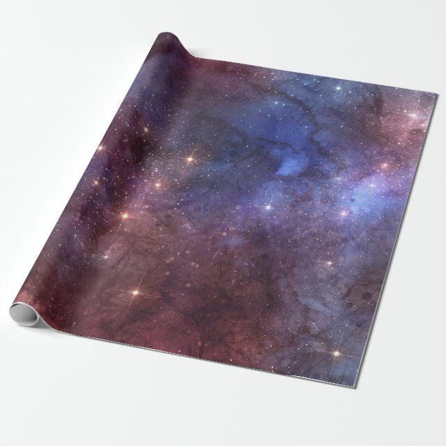 Star sky/ Universe pattern gift paper (Unrolled)