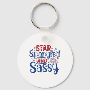 Star Spangled And Sy Independence Day Funny 4th Of Key Ring