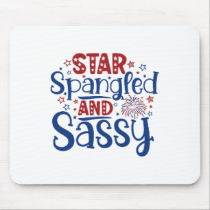 Star Spangled And Sy Independence Day Funny 4th Of Mouse Pad