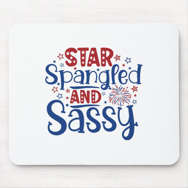 Star Spangled And Sy Independence Day Funny 4th Of Mouse Pad (Front)