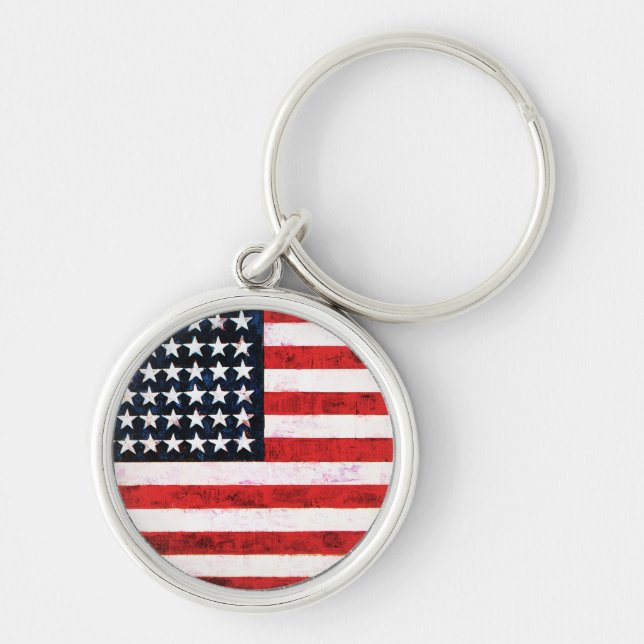 Star Spangled Banner - American Flag Key Ring (Front)