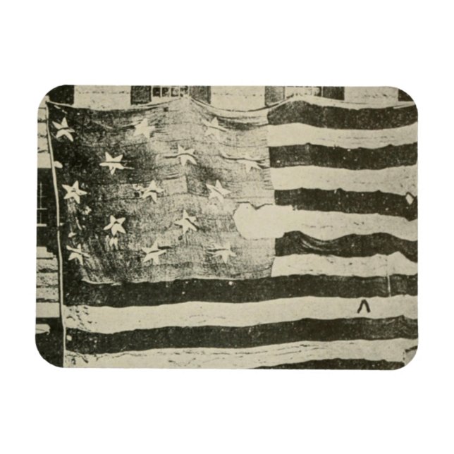 Star Spangled Banner: American Flag on Display Magnet (Horizontal)