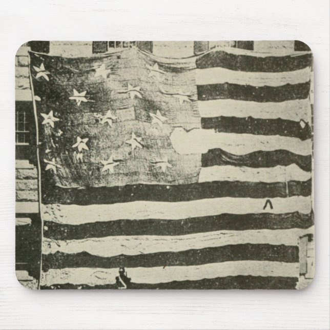 Star Spangled Banner: American Flag on Display Mouse Pad (Front)
