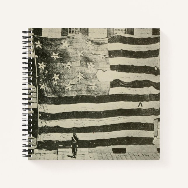 Star Spangled Banner: American Flag on Display Notebook (Front)