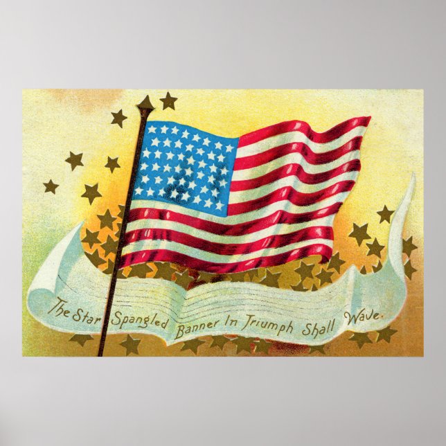 Star Spangled Banner American Flag Poster (Front)