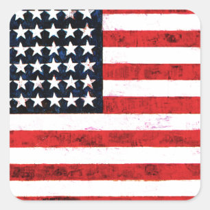 Star Spangled Banner - American Flag Square Sticker