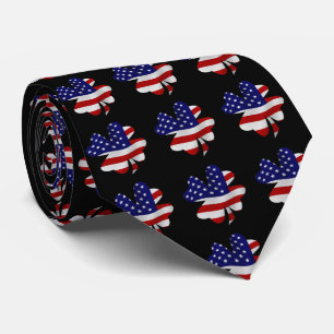 Star-Spangled Banner Four-Leaf Clover Tie