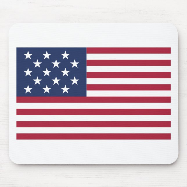Star Spangled Banner With 15 Stars Mouse Pad (Front)
