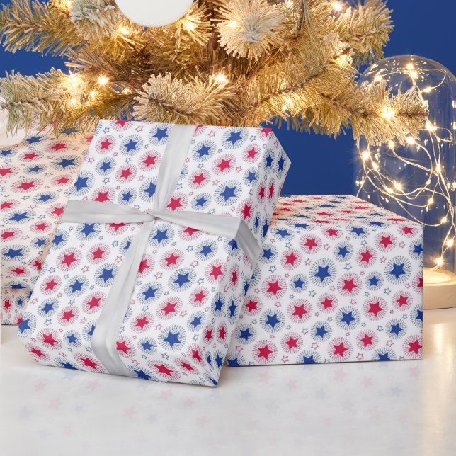 Star-Spangled Celebration Gift Wrapping Paper (Holidays)