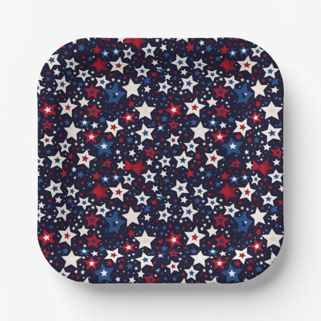 Star-Spangled Celebration Paper Plate (Front)