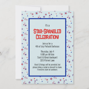Star-Spangled Celebration Patriotic Party Invitation