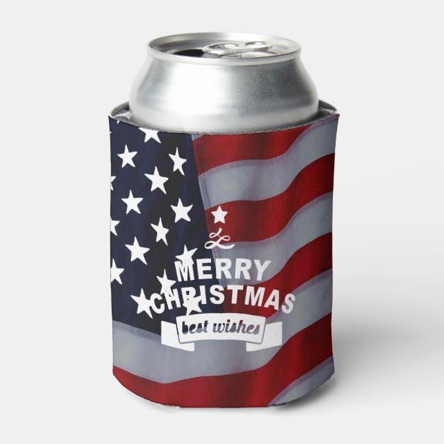 Star-Spangled Christmas: Celebrate the Season Can Cooler (Can Front)