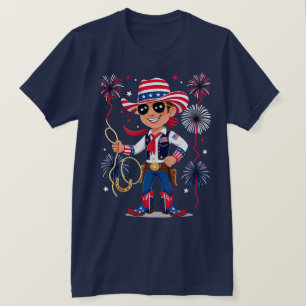 Star-Spangled Cowboy – 4th of July Celebration Des T-Shirt