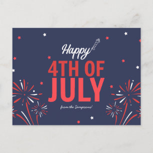 Star-Spangled Fourth of July Holiday Postcard