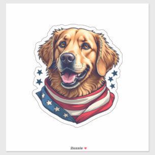 Star Spangled Golden Retriever Vintage Tee