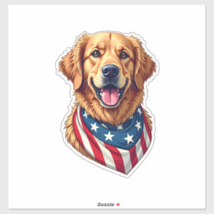 Star Spangled Golden Retriever Vintage Tee 4