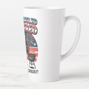 Star-Spangled Hammered Eagle Party Latte Mug