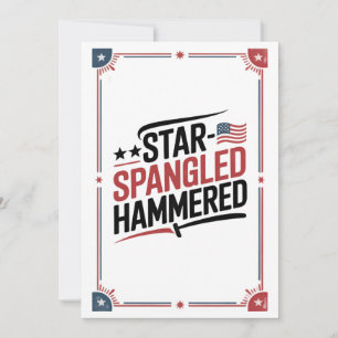 Star Spangled Hammered Funny 4th of July Tee Announcement