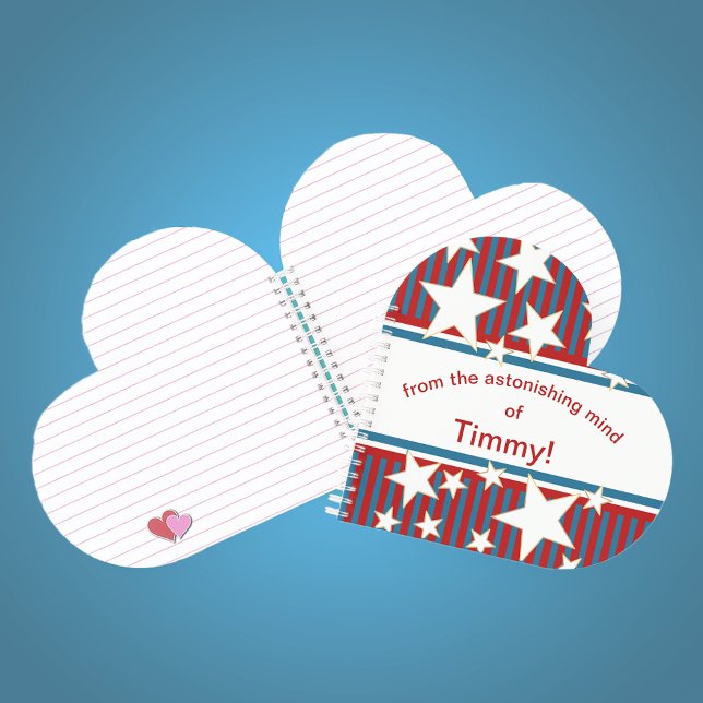 Star Spangled Heart-Shaped  Notebook (Creator Uploaded)