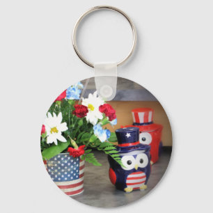 Star Spangled Key Ring