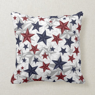 Star Spangled Red White Blue Cushion