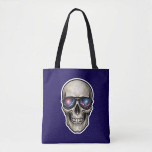 Star‑Spangled Shades Skull Tote Bag