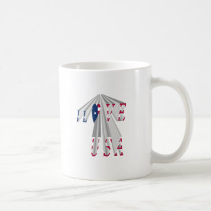 Star-Spangled Statement: Graphic I Love USA Design Coffee Mug