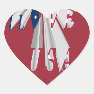 Star-Spangled Statement: Graphic I Love USA Design Heart Sticker