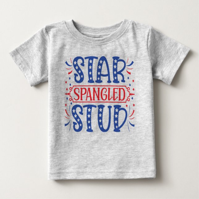 Star Spangled Stud Baby T-Shirt (Front)