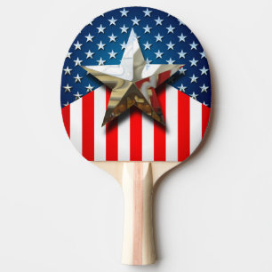 Star-Spangled Style Ping Pong Paddle